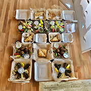 greek food served on a table